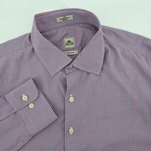 Peter Millar Crown Sport‎ Button Up Shirt Mens Large Plaid Long Sleeve